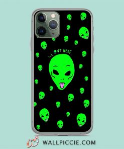 Alien We Out Here Aesthetic iPhone 11 Case