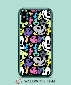 Colorful Disney Mickey And Minnie Collage iPhone XR Case