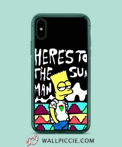 Funny Bart Simpson Sun Man iPhone XR Case