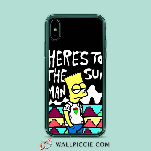 Funny Bart Simpson Sun Man iPhone XR Case