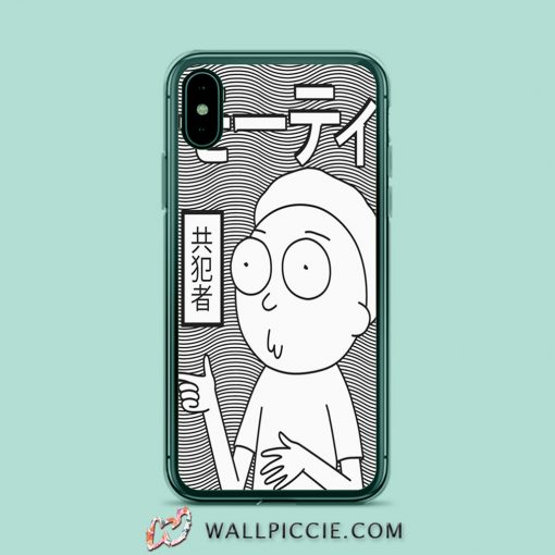 Funny Morty Rick Japanese iPhone XR Case