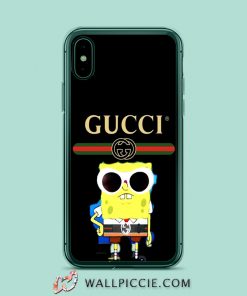 Funny Spongebob With Nirvana Glasses iPhone XR Case