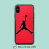 Jordan Red Leather Skin iPhone XR Case
