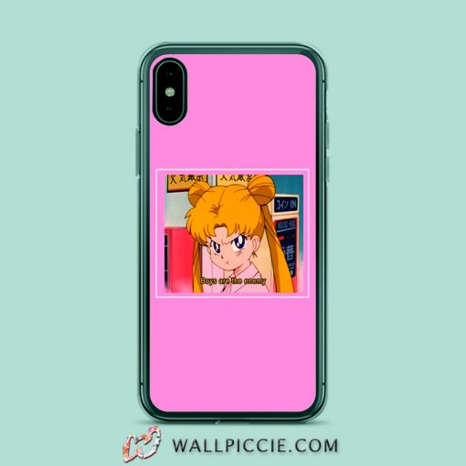 Sailor Moon Quote Boys are The Enemy iPhone 11 Case