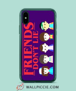 Stranger Things Friends Dont Lie Quote iPhone XR Case
