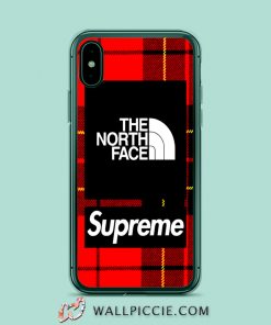 The North Face X Supreme Plaid iPhone XR Case