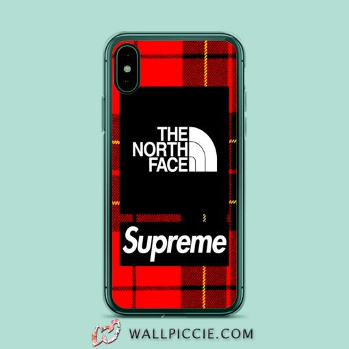 The North Face X Supreme Plaid iPhone XR Case