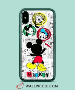 Vintage Mickey Mouse Comic Collage iPhone XR Case