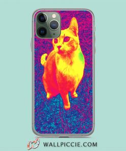 Vintage Neon Cat iPhone 11 Case