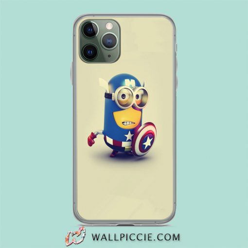 Cute Captain America Minion iPhone 11 Case