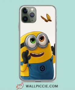 Cute MInions white Butterfly iPhone 11 Case