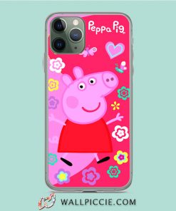 Cute Peppa Pig Floral iPhone 11 Pro Case