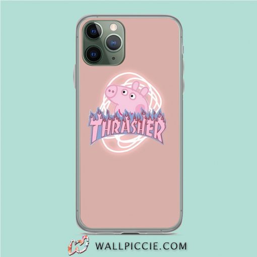 Cute Peppa Pig X Thrasher iPhone 11 Pro Case