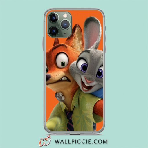 Cute Together Judy Hopps and Nick Wilde iPhone 11 Case