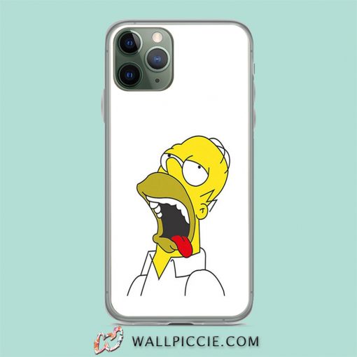 Funny His tongue is hot Simpsons iPhone 11 Case