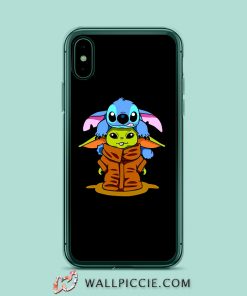 Baby Stitch And Baby Yoda Are Friends iPhone XR Case