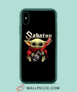 Baby Yoda Hug Guitar Sabaton iPhone XR Case
