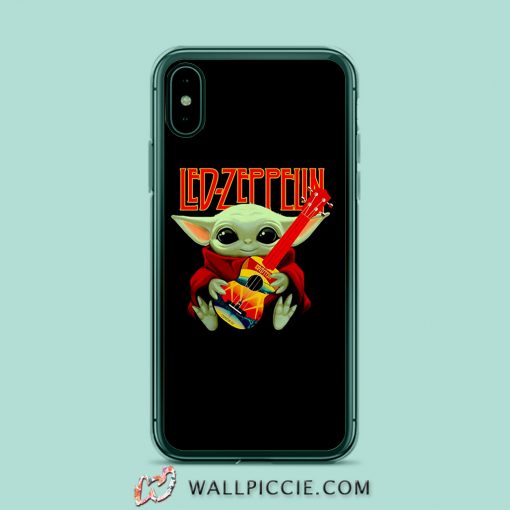 Baby Yoda Hug Ledzeppelin Guitar iPhone XR Case