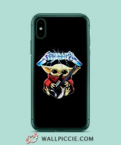 Baby Yoda Hug Metallica Guitar iPhone XR Case