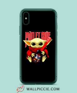 Baby Yoda hug Motley Crue iPhone XR Case