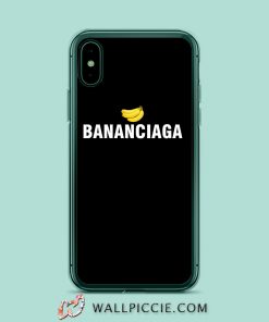 Bananaciaga Balenciaga Black iPhone XR Case
