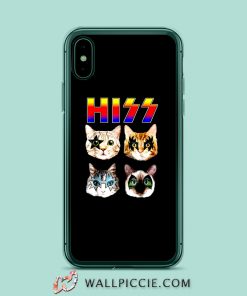 Hiss Funny Cats Kittens Rock Rockin iPhone XR Case