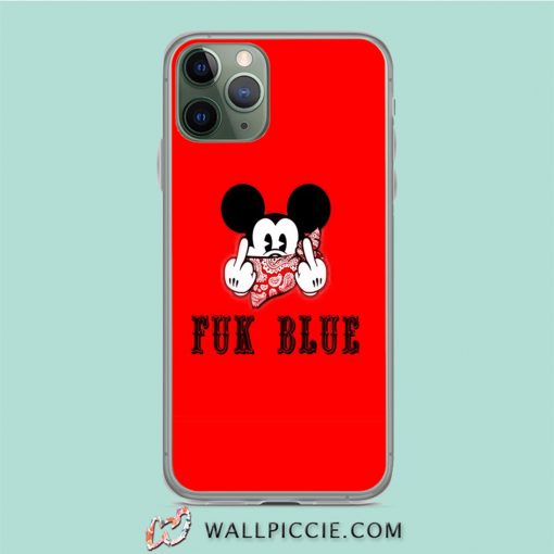 Mickey Mouse Tupac Fuk Blue iPhone 11 Case