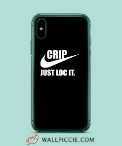 Nike Logo Crip Just Loc It iPhone XR Case