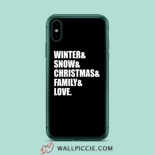 family love christmas iPhone XR Case