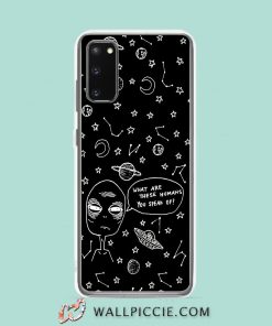Cool Alien Quote Aesthetic Grunge Samsung Galaxy S20 Case