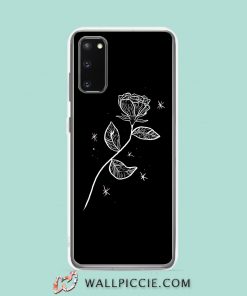 Cool Asthetic Outline Rose Samsung Galaxy S20 Case