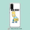 Cool Bart Simpson Work Sucks Samsung Galaxy S20 Case