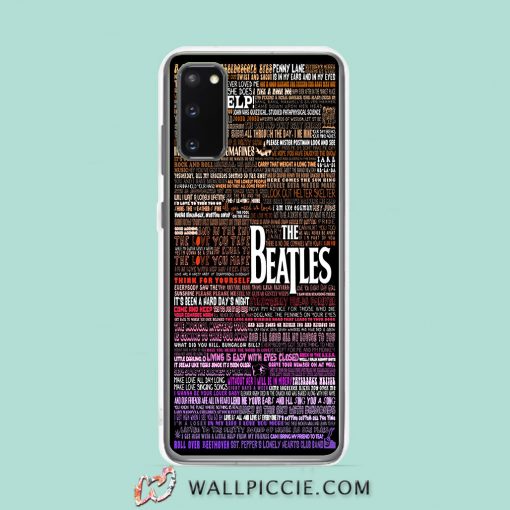 Cool Beatles Rainbow Lyric Samsung Galaxy S20 Case