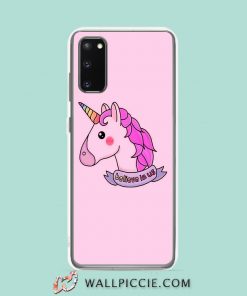 Cool Believe In Unicorn Aesthetic Samsung Galaxy S20 Case
