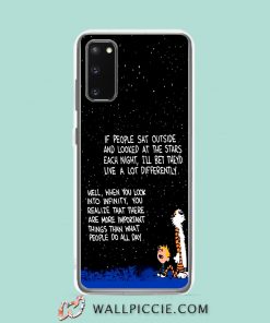 Cool Calvin Hobbes Saying Look Infinity Star Samsung Galaxy S20 Case