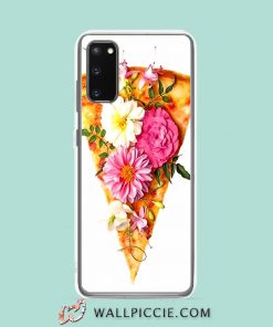Cool Cute Floral Pizza Samsung Galaxy S20 Case