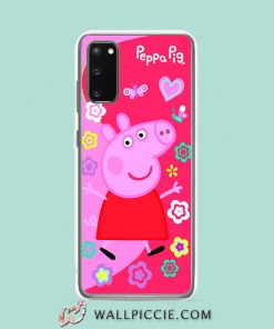 Cool Cute Peppa Pig Floral Samsung Galaxy S20 Case