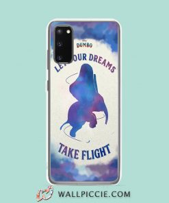 Cool Dumbo Quote Let Your Dreams Take Flight Samsung Galaxy S20 Case