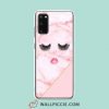 Cool Eyelashes Girly Mascara Marble Pink Samsung Galaxy S20 Case