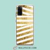 Cool Faux Gold Foil Geometric Stripes Samsung Galaxy S20 Case