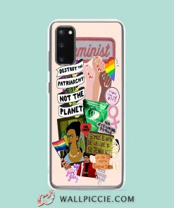 Cool Feminist Fight Like Girl Collage Samsung Galaxy S20 Case