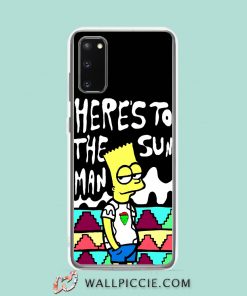 Cool Funny Bart Simpson Sun Man Samsung Galaxy S20 Case