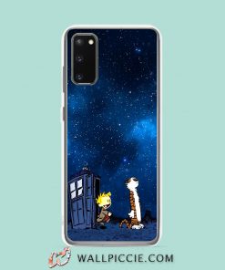 Cool Funny Calvin Hobbes Doctor Who Parody Samsung Galaxy S20 Case