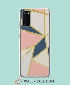 Cool Girly Geometric Triangles Faux Samsung Galaxy S20 Case