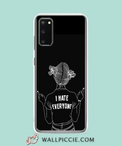 Cool I Hate Everyone Sarcastic Quote Samsung Galaxy S20 Case