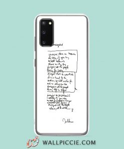 Cool Imagine Beatles Lyric Script Samsung Galaxy S20 Case