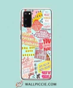 Cool Inspirational Girly Quote Collage Samsung Galaxy S20 Case