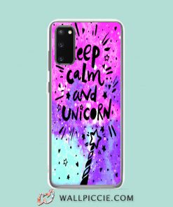 Cool Keep Calm And Unicorn Samsung Galaxy S20 Case