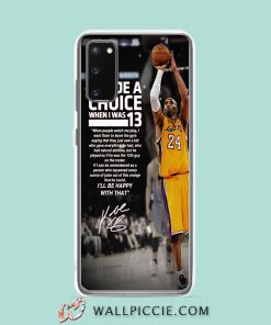 Cool Kobe Bryant Motivational Quote Samsung Galaxy S20 Case