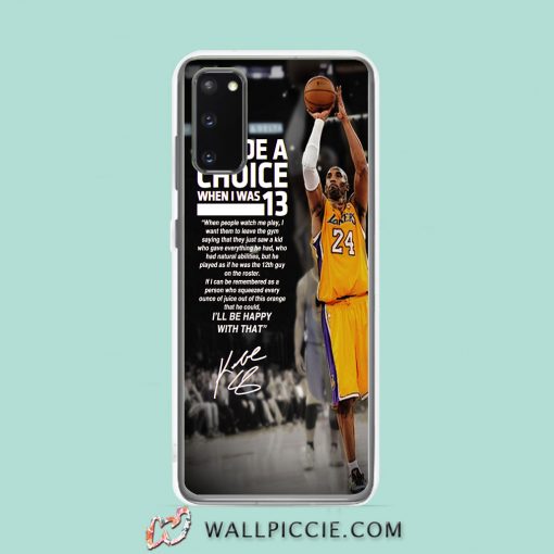 Cool Kobe Bryant Motivational Quote Samsung Galaxy S20 Case